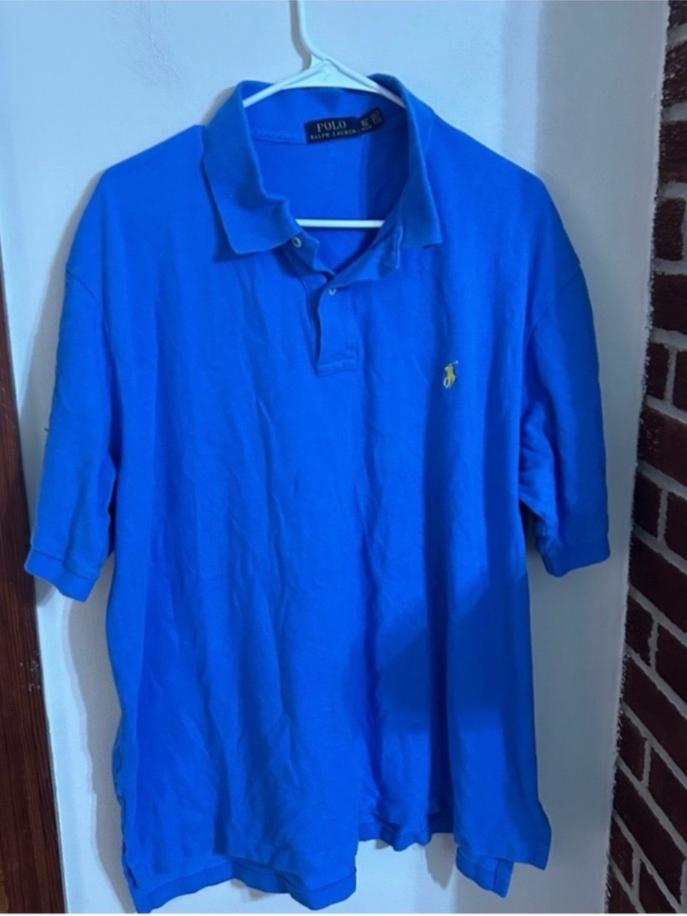 Polo by Ralph Lauren Size XLT Men's Bright Blue Short Sleeve Polo Shirt